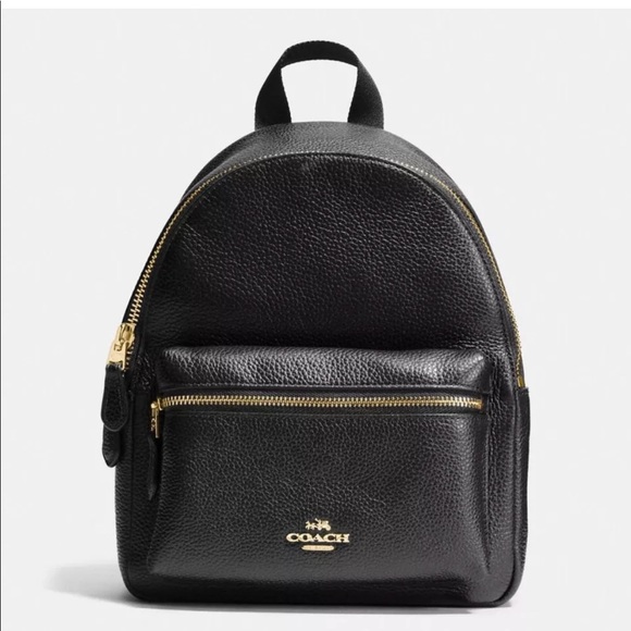 Coach Handbags - COACH MINI CHARLIE BACKPACK IN PEBBLE LEATHER